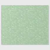 Delicate groene Coquette Bows Cadeaupapier (Vlak)