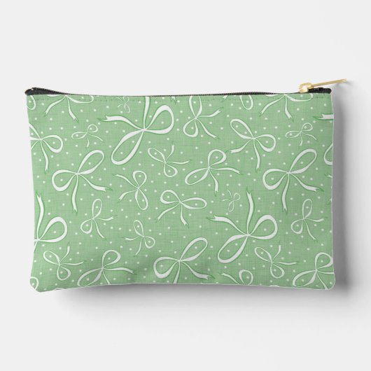 Delicate groene Coquette Bows Etui (Achterkant)