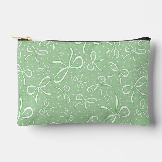 Delicate groene Coquette Bows Etui (Voorkant)
