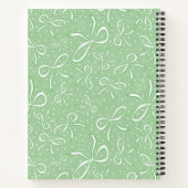 Delicate groene Coquette Bows Notitieboek (Achterkant)