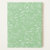 Delicate groene Coquette Bows Planner (Achterkant)