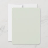Delicate groene lijst boog save the date kaart (Achterkant)