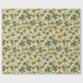 Delicate groene shamrocks naadloos cadeaupapier (Vlak)