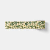 Delicate groene shamrocks naadloos satijnen lint (Voorkant)
