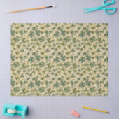 Delicate groene shamrocks naadloos tissuepapier (Craft)