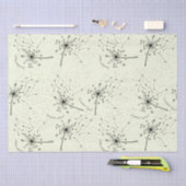 Delicate Groene Wildbloem Paardebloem Kisses Bloem Tissuepapier (Craft)