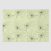 Delicate Groene Wilde Bloem Paardenbloem Kusjes Bl Tissuepapier (Voorkant)