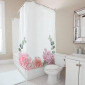 Delicate grote waterverf zacht bloemendouchegordij douchegordijn (In situ)
