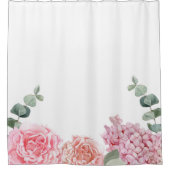 Delicate grote waterverf zacht bloemendouchegordij douchegordijn (Voorkant)