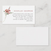 Delicate Herfst Bloemen Display Douche Informatiekaartje (Voorkant / Achterkant)