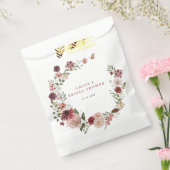 Delicate herfst bloemenkranz bruidsshower bedankzakje (Gezegeld)