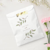 Delicate Herfst Greenery Elegant Script Wedding Bedankzakje (Gezegeld)