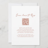 Delicate herfst Wildbloemen QR Code RSVP bruiloft Kaart (Achterkant)