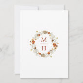 Delicate herfst wilde bloemen eenvoudige elegante  kaart (Achterkant)