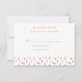 Delicate Herfst Zonnebloemen & Wilde Bloemen Bruil RSVP Kaartje