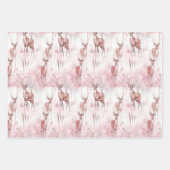 Delicate herten op kerstverpakking inpakpapier vel (Voorkant 3)