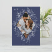 Delicate Holly | Foto van Elegant Feestdagenkaart (Staand voorkant)