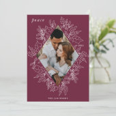 Delicate Holly | Foto van Elegant Feestdagenkaart (Staand voorkant)