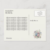 Delicate Hydrangea Bloemen Bruiloft Aankondigingskaart (Achterkant)