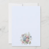 Delicate Hydrangea Bloemen Bruiloft Kaart (Achterkant)