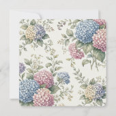 Delicate Hydrangea Flowers Bridal Shower Kaart (Achterkant)