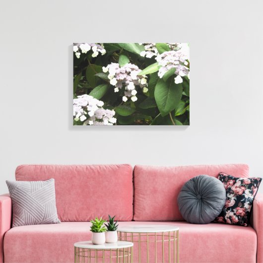 Delicate Hydrangeas Canvas Afdruk (Insitu (Woonkamer))