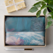 Delicate Icy Blue Mermaid Decoupage Paper v1 Tissuepapier (Geschenk)