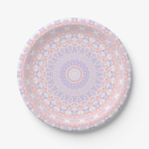 Delicate ingewikkelde pastel Abstracte mandala Papieren Bordje