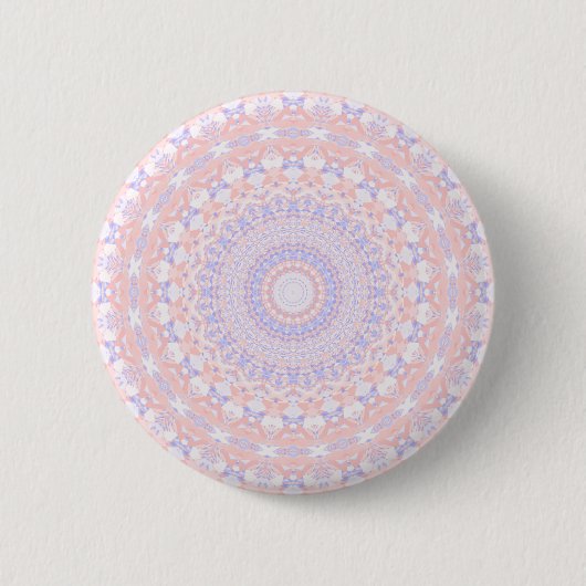 Delicate ingewikkelde pastel Abstracte mandala Ronde Button 5,7 Cm (Voorkant)