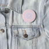 Delicate ingewikkelde pastel Abstracte mandala Ronde Button 5,7 Cm (In situ)