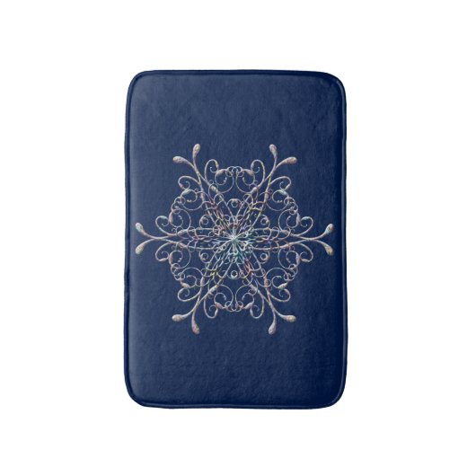 Delicate Iridescent Snowflake Bath Mat (Voorkant Verticaal)