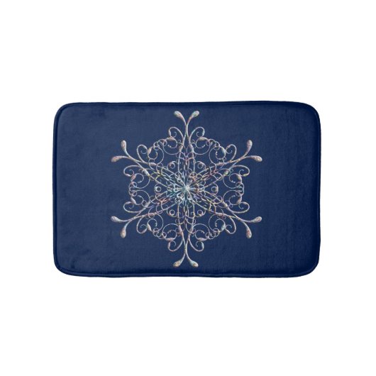 Delicate Iridescent Snowflake Bath Mat (Voorkant)