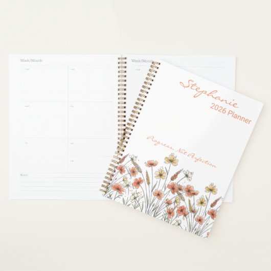 Delicate Ivoor Tarweveld Bloei Planner (Display)
