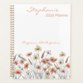 Delicate Ivoor Tarweveld Bloei Planner (Voorkant)