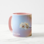 Delicate Japanse abrikozenbloesems Mok (Voorkant links)