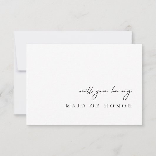 Delicate, je wordt mijn bruidsmeisje kaart (Voorkant)