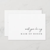 Delicate, je wordt mijn bruidsmeisje kaart (Voorkant / Achterkant)