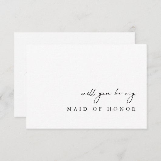 Delicate, je wordt mijn bruidsmeisje kaart (Voorkant / Achterkant)