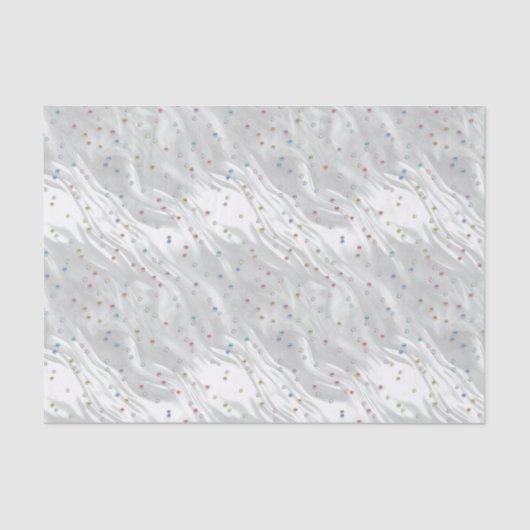 Delicate Juwelen Afbeelding op Satijn Afbeelding Tissuepapier (Voorkant)