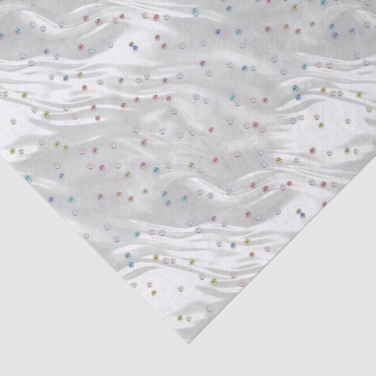 Delicate Juwelen Afbeelding op Satijn Afbeelding Tissuepapier (Detail)