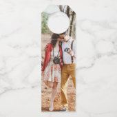 Delicate kalligrafie bruiloft gunst dank u flessenhanger (Achterkant)