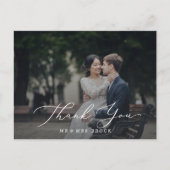 Delicate kalligrafie Donkere fotobedekking Harteli Briefkaart (Voorkant)