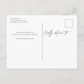 Delicate Kalligrafie Foto Bruiloft Save the Date Uitnodiging Briefkaart (Achterkant)