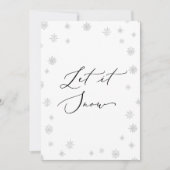Delicate kalligrafie Laat het sneeuwvlok teken Kaart (Voorkant)