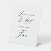 Delicate kalligrafie liefde kan hete bruiloft fan reclamebord met voetstuk (Voorkant)
