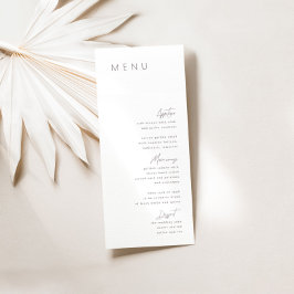 Delicate kalligrafie Modern Wedding Menu