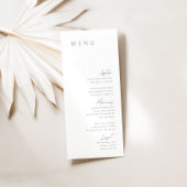 Delicate kalligrafie Modern Wedding Menu