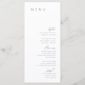 Delicate kalligrafie Modern Wedding Menu (Voorkant)