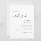 Delicate kalligrafie Moderne eenvoudige bruiloft Kaart (Voorkant)