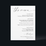 Delicate kalligrafie Moderne romantische bruiloft Menu<br><div class="desc">Verhoog uw huwelijksreceptie met onze delicate kalligrafie bruiloft menu, een perfecte mix van moderniteit en romance. Dit prachtige stuk is voorzien van ingewikkelde kalligrafie script dat een vleugje tijdloze schoonheid toevoegt aan uw eetervaring. Gemaakt met een eigentijdse touch, combineert het menu naadloos moderne esthetiek met de charme van delicate kalligrafie....</div>